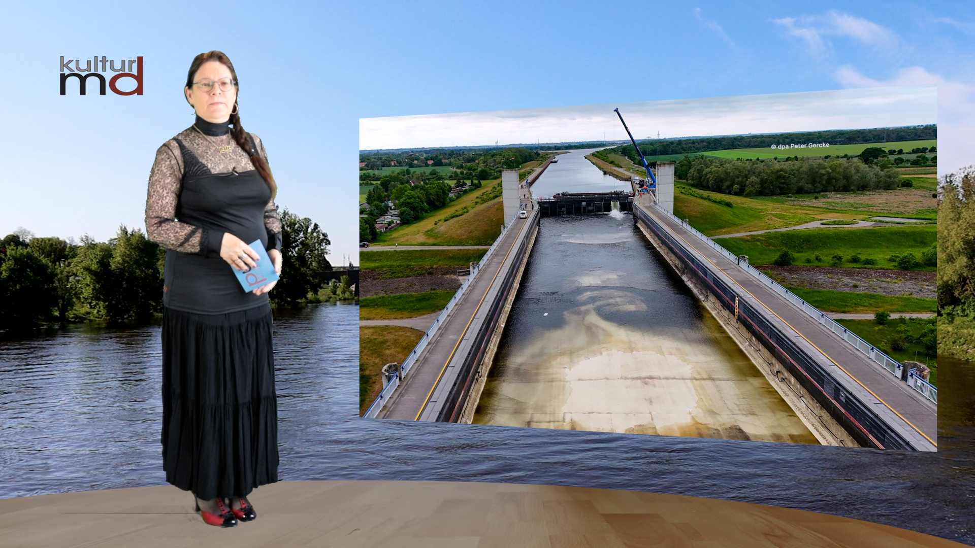 23.05.25: Trogbrücke bei Magdeburg wird wieder mit Wasser befüllt