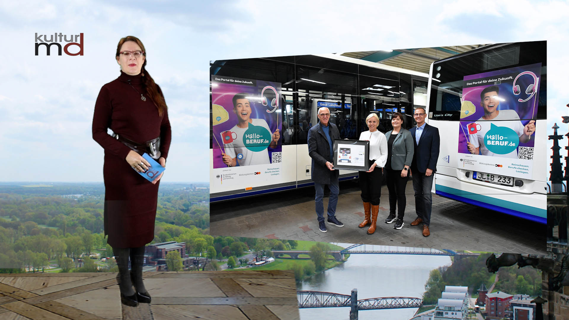 Social-Media-Star Justin Prince wirbt auf Bussen für die Berufsausbildung auf hallo-beruf.de