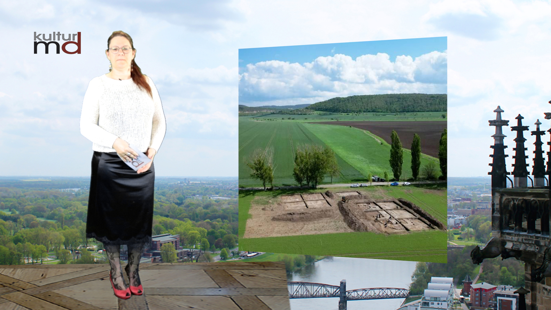 Neu entdeckter befestigter Siedlungsplatz mit steinerner Kirche nördlich der Unstrut